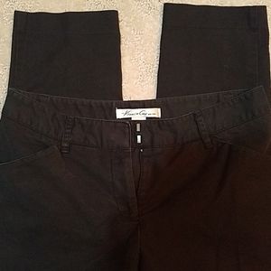Kenneth Cole crop black cotton pants sz 4
